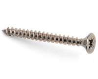 4.5 X 30/30 POZI COUNTERSUNK FULL THREAD CHIPBOARD SCREW A4 STAINLESS STEEL