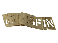Set of Brass Interlocking Stencils - Letters 1in