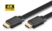 HDMI High Speed flat cable, 2m High Speed HDMI with Ethernet, Gold Plated Connectors, Resolution : 4K Ultra HD 2160p (60 Hz) HDMI-Kabel