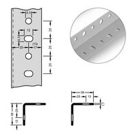 Angled steel profile for modular system