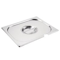 Vogue Stainless Steel Gastronorm Notched Pan Lid - Stainless Steel - GN 1 / 2