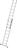 Alu-Mehrzweckleiter 2x8 Sprossen Leiterlänge 4,18m ausgef.Arbeitshöhe bis 5,30 m