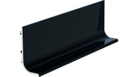 Griffmulden Ida horizontal, L-Profil, 5000mm, Alu schwarz RAL9005 pulverbeschichtet glanz