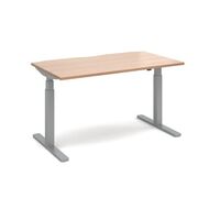 Electric height adjustable sit-stand single desks with dual motor