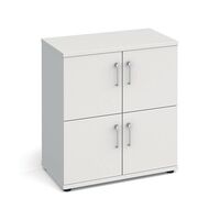 Office wooden storage lockers - delivery and install - 4 door, white