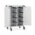 Pharmacy lockable trolley with trays
