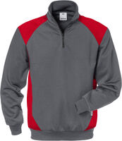 Sweatshirt 7048 SHV grau/rot Gr. M