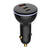 LDNIO C102 Car Charger, USB + 2x USB-C, 160W + USB-C to Lightning Cable (Black)