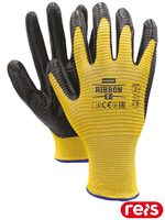 RĘKAWICE OCHRONNE RIBBON_YB11 ŻÓŁTO-CZARNY 40