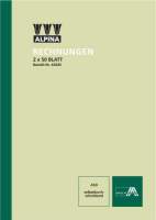 Rechnungsbuch A5h 2x50Bl ALPINA A5045 ASD selbstd.