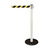 Barrier Post / Barrier Stand "Guide 28" | white yellow / black - diagonal stripes 2300 mm