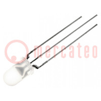 LED; 5mm; red/green; 60°; Front: convex; 2÷2.5/2.2÷2.5V