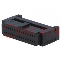 Connector: IDC; plug; female; PIN: 30; IDC; for ribbon cable