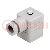 Connector: valve connector; plug; form A; 18mm; female; PIN: 3; PG9