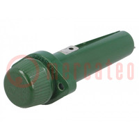 Portafusibles; fusibles cilíndricos; 10x85mm; 6,3A; 3kV; verde