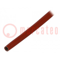 Guaina elettroisolante; fibra di vetro; rosso mattone; Øint: 4mm