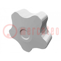 Knob; Ø: 50mm; Ext.thread: M8; 25mm; H: 32mm; technopolymer PP