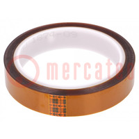 Tape: high temperature resistant; Thk: 0.07mm; 62%; amber; W: 19mm