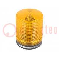 Signaalgever: licht; flitslicht; amber; S80; 24VDC; IP44; Ø83x121mm