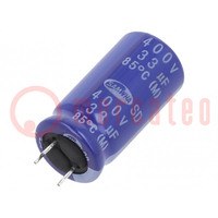 Condensador: electrolítico; THT; 33uF; 400VDC; Ø12,5x25mm; ±20%