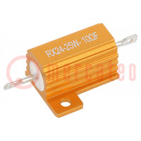 Resistor: wire-wound; with heatsink; 10Ω; 25W; ±1%; 50ppm/°C