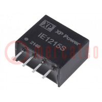 Convertidor: DC/DC; 1W; Uentr: 12V; Usal: 15VDC; Isal: 66mA; SIP; THT