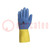 Protective gloves; Size: 8/9; yellow-blue; latex; DUOCOLOR VE330