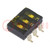 Switch: DIP-SWITCH; OFF-ON; 0.025A/24VDC; Pos: 2; -40÷85°C; SMD