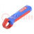 Stripping tool; Øcable: 28÷35mm; Wire: round; Tool length: 140mm