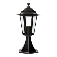 FAROL ALUMINIO SOBREMURO NEGRO 38xØ19,2CM EDM MOD. ZURICH