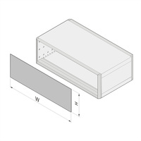 SCHROFF Face avant/arrière CEM, enfichée, blindée - U-FRONTPL.EMC 2UH 42TE