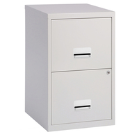 Filing Cabinet Steel 2 Drawers A4 Grey