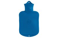 Detailbild - Wärmflasche aus Gummi, 0,8 l, beidseitig glatt, blau