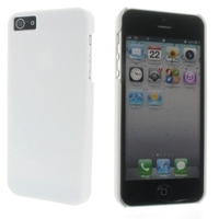 Hard Case / Back Cover f. Apple iPhone SE (2016), iPhone 5S, iPhone 5 - gummierte Oberfläche - Weiß