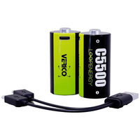 VERICO LOOPENERGY TAMAÑO C, BEBÉ, CR14, 2 UNIDADES, 5500 MWH / 3700 MAH, USB TYPE-C, BATERÍA RECARGABLE DE IONES DE LITIO, INCLU