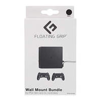FLOATING GRIP PLAYSTATION 4 SLIM AND CONTROLLER WALL MOUNT - BUNDLE (BLACK)