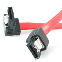 StarTech.com 12" latching sata cable - 1 Right Angle M/M cable de SATA 0,3 m Rojo