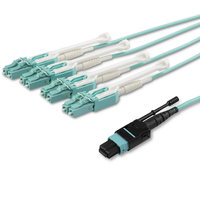 StarTech.com MPO8LCPL5M câble de fibre optique 5 m MPO/MTP 8x LC OM3 Couleur aqua