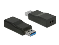 DeLOCK 65696 changeur de genre de câble USB 3.1 Gen 2 Type-A USB 3.1 Gen 2 Type-C Noir