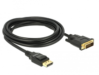 DeLOCK 85314 câble vidéo et adaptateur 3 m DisplayPort DVI-D Noir