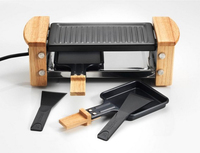 KitchenChef KCWOOD.2 raclette 2 personne(s) Noir, Bois 350 W