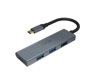 Akasa AK-CBCA25-18BK hálózati csatlakozó USB 3.2 Gen 1 (3.1 Gen 1) Type-C 5000 Mbit/s Szürke