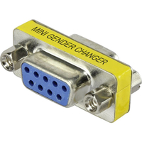 Renkforce RF-4230660 tussenstuk voor kabels D-Sub 9-pin Metallic, Geel