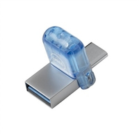 DELL AB135418 lecteur USB flash 64 Go USB Type-A / USB Type-C 3.2 Gen 1 (3.1 Gen 1) Bleu, Argent