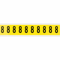 Brady 3430-8 self-adhesive label Rectangle Removable Black, Yellow 10 pc(s)