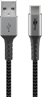 Goobay 49295 USB cable 0.5 m USB 2.0 USB C USB A Black, Grey