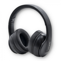 Qoltec 50844 cuffia e auricolare Cuffie Wireless Portatile Musica e Chiamate USB tipo-C Bluetooth Nero