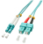 Lindy 1.0m OM3 LC - SC Duplex Glasvezel kabel 1 m Turkoois