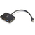 C2G 20cm Mini DisplayPort to HDMI or VGA Adapter Converter 4K UHD - Black