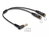 DeLOCK 66242 audio kabel 0,25 m 3.5mm 2 x 3.5mm Zwart